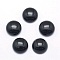 Natural Dyed & Heated Black Agate Cabochons, Half Round, 12x5~6mm