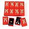 Cardboard Glitter Powder Jewelry Set Packaging Boxes, with Sponge Inside, for Rings, Small Watches, Necklaces, Earrings, Bracelet, Rectangle with Bowknot, Red, 8.3x5.3x3.3cm