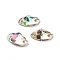 Axe Shape Sew on Rhinestone, K5 Glass Rhinestone, 2-Hole Link, Plated Flat Back, Sewing Craft Decoration, Mixed Color, 5.5x10x3mm, Hole: 0.9mm