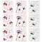 Dandelion Body Art Tattoos, Waterproof Self Adhesive Temporary Tattoo, Mixed Color, 15x10.5cm