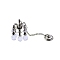 Mini Crystal Chandelier,  Miniature Scene Model Dollhouse Lighting Accessories, Silver, 55x20mm