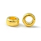 Tibetan Style Alloy Beads, Rondelle, Bead Spacers, Cadmium Free & Nickel Free & Lead Free, Golden, 7x4mm, Hole: 3mm