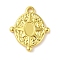 304 Stainless Steel Pendant Cabochon Settings, Oval with Sun, Real 18K Gold Plated, Tray: 5.5x3.5mm, 20.5x18x2.5mm, Hole: 1.7mm