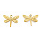 Ion Plating(IP) 201 Stainless Steel Pendants, Dragonfly, Real 18K Gold Plated, 20x25x2mm, Hole: 2mm