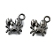 Alloy Charms, Cadmium Free & Nickel Free & Lead Free, Crab, Gunmetal, 12x11x4mm, Hole: 2mm