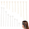 20Pcs 2 Color ABS Plastic Imitation Pearl Hair Pendants Decoration Clips, with Alloy Open Jump Rings, White, 35~242mm, 10pcs/color
