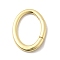 Brass Spring Gate Rings, Oval, Long-Lasting Plated, Lead Free & Cadmium Free, Rack Plating, Real 18K Gold Plated, 23x17x3mm, Inner Diameter: 12x18mm