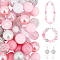 PH PandaHall 50pcs 20mm Bubblegum Beads Pink Chunk Pen Beads Acrylic Focal Beads Large Loose Beads Round Beads for Pen Wedding Valentine's Day Garland Jewelry Bracelet Necklace Pen Bag Chain Making