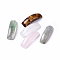 Natural Mixed Gemstone Connector Charms, Arch Links, 36.5~37.5x9.5~10x7mm, Hole: 1mm