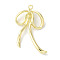 Rack Plating Alloy Pendants, Cadmium Free & Nickel Free & Lead Free, Bowknot, Golden, 33x27x5mm, Hole: 1.8mm