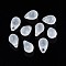 Transparent Acrylic Pendants, Frosted, Teardrop, WhiteSmoke, 13x8.5mm, Hole: 1.6mm, about 1000pcs/500g