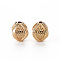 Brass Beads, Nickel Free, Cones, Real 18K Gold Plated, 7.5x6x6mm, Hole: 1.2mm