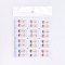 304 Stainless Steel Earlobe Plugs, Screw Back Earrings, with Rhinestone, Flat Round, Golden, Mixed Color, 6x4mm, Pin: 1mm, 12pairs/bag