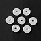 Glass Linking Rings, Imitation Jade, Round Ring, White, 10x3.5mm, Inner Diameter: 2.5mm