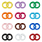 24Pcs 12 Colors Spray Painted Alloy Spring Gate Rings, Round Ring, Mixed Color, 7 Gauge, 20x3.5mm, 2pcs/color