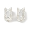 Brass Beads, Cadmium Free & Nickel Free & Lead Free, Flower, 925 Sterling Silver Plated, 10x6mm, Hole: 1.4mm