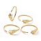 Cubic Zirconia Hand Palm Open Cuff Bangle, Golden Brass Jewelry for Women, Mixed Color, Inner Diameter: 2-1/2 inch(6.3cm)