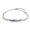 Brass Bangles, with Grade AAA Cubic Zirconia and Austrian Crystal, Platinum, 6 inch(15cm)
