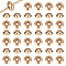 80Pcs Brass Beads, with Rubber, Rondelle, Slider Beads, Light Gold, 7x4mm, Hole: 1.6~1.9mm
