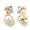 UV Plating Alloy Pendants, with Crystal Rhinestone and ABS Plastic Imitation Pearl, Lucky Bag Charms, Golden, 25.5x13x9mm, Hole: 2mm
