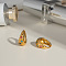 Stainless Steel Colorful Rhinestone Hoop Earrings, Real 18K Gold Plated, 15.3x7.9mm
