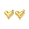 304 Stainless Steel Pendants, Heart Charm, Golden, 16x15x4mm, Hole: 1mm