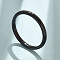 Ion Plating(IP) 304 Stainless Steel Plain Band Rings, Black, 2mm, US Size 7 1/4(17.5mm)