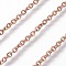 304 Stainless Steel Cable Chains, with Spool, Soldered, Rose Gold, 2mm, Link: 2.5x2x0.5mm, about 82.02 Feet(25m)/roll