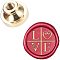 DIY Scrapbook, Brass Wax Seal Stamp Head, Word LOVE, Golden, 25x14mm