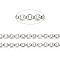 Brass Rolo Chains, Belcher Chains, Soldered, Long-Lasting Plated, with Spool, Cadmium Free & Nickel Free & Lead Free, Platinum, 3x1mm, about 301.83 Feet(92m)/roll