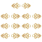 14Pcs Alloy Snap Lock Clasps Findings, Garment Accessories, Light Gold, 24x16x2mm, Hole: 4mm