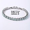 Hip-hop Brass Micro Cubic Zirconia Link Chain Bracelets for Men and Women, Azure, 7-5/8 inch(19.5cm)