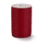 Round Waxed Polyester Thread String, Micro Macrame Cord, Twisted Cord, for Leather Sewing Stitching, Red, 0.3~0.4mm, about 174.98 Yards(160m)/Roll