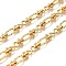 304 Stainless Steel 8-Shaped Link Chains, with Spool, Unwelded, Golden, 11.5x5.5x3mm