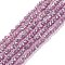 Electroplate Glass Beads Strands, AB Color Plated, Faceted Rondelle, Rosy Brown, 2.9~3.3x2mm, Hole: 0.5mm, about 144~150pcs/strand, 35~37cm