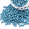 8/0 Czech Opaque Glass Seed Beads, Lustered, Round, Sky Blue, 3x2mm, Hole: 1mm, about 500g/bag