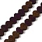 Electroplated Natural Lava Rock Beads Strands, Heart, Purple Plated, 6x6.5x3mm, Hole: 1mm, about 82pcs/strand, 16.14''(41cm)