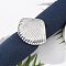 Brass Cuff Finger Rings for Women, Cadmium Free & Lead Free, Platinum, Shell Shape, 3mm, Inner Diameter: 18mm
