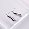 Elegant Stainless Steel Stick Dangle Stud Earrings, with Rhinestone, Stainless Steel Color