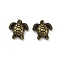 Tibetan Style Alloy Beads, Cadmium Free & Lead Free, Tortoises, Antique Bronze, 10.5x10.5x3.5mm, Hole: 1mm, about 1333pcs/1000g