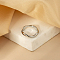 Stainless Steel Open Cuff Ring for Women, Simple and Versatile, Stainless Steel Color, Inner Diameter: 15mm