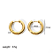 Simple and Elegant Stainless Steel Ring Hoop Earrings for Fashionistas, Golden, 21x4x14mm