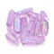 Electroplate Natural Quartz Crystal Beads, No Hole, Nuggets, Plum, 30~75x12~20x4~18mm, about 32~60pcs/1000g