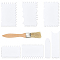 GORGECRAFT 1 Set Acrylic Pouring Swipe Tools 7PCS Pouring Paint Swipe Accessories 1Pc Paint Brush with Wood Handle Stain Brush Paint for Acrylic Painting Technique(White)