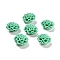 Synthetic Coral 3D Flower Rose Beads, Dyed, Light Sea Green, 10x5mm, Hole: 1.5mm