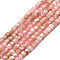 Natural Rhodochrosite Beads Strands, Faceted, Cube, 2x2x2mm, Hole: 0.6mm, about 182pcs/strand, 15.16''~15.55''(38.5~39.5cm)