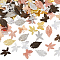 140Pcs 14 Style Brass Filigree Pendants, Butterfly & Maple Leaf & Leaf, Mixed Color, 11~18x10~13.5x1~3mm, hole: 1.2~1.5mm, 10pcs/style