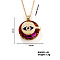 Vintage Sparkling Rhinestone Evil Eye Pendant Necklaces, Brass Cable Chain Necklaces for Women, Golden, 15.75 inch(400mm)