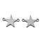 Tarnish Resistant 201 Stainless Steel Links Connectors, Star, Stainless Steel Color, 9.5x12.5x0.7mm, Hole: 1.2mm