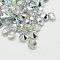 Imitation Taiwan Acrylic Rhinestone Pointed Back Cabochons, Faceted, Diamond, AB Color, Clear AB, 4x3mm